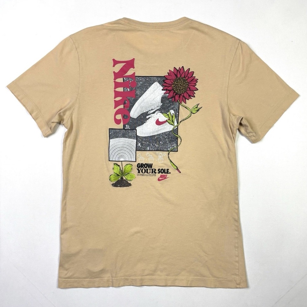 Nike T-Shirt Men’s Small Grow Your Soul Tan The Nike Tee Short Sleeve Graphic